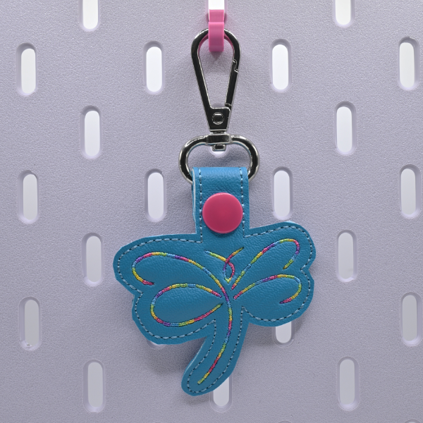 Dragonfly Line Drawing Key Fob