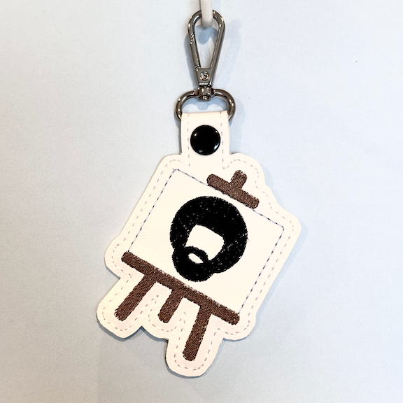 "Bob on an Easel" Key Fob