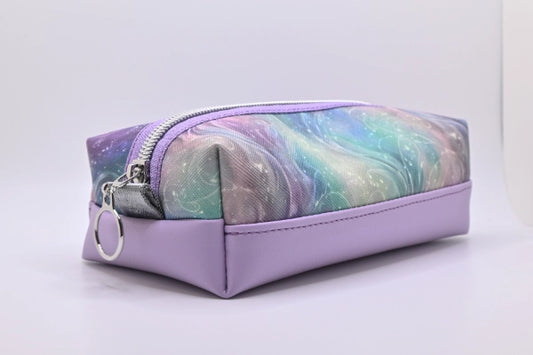 Boxy Zipper Pouch - Purple Wave