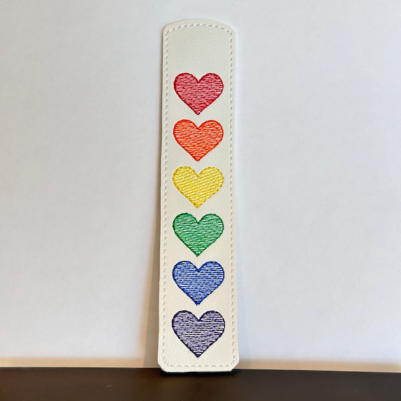 Rainbow Hearts Bookmark - Large