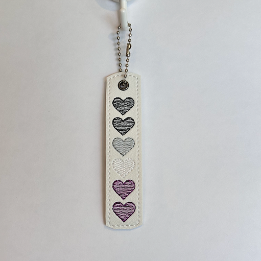 Asexual Hearts Key Chain - Medium