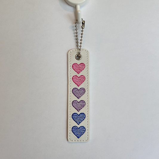 Bisexual Hearts Key Chain - Medium