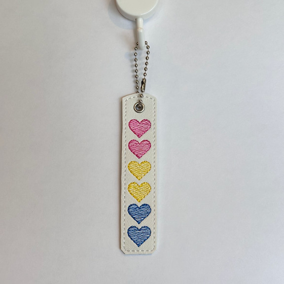 Pansexual Hearts Key Chain - Medium