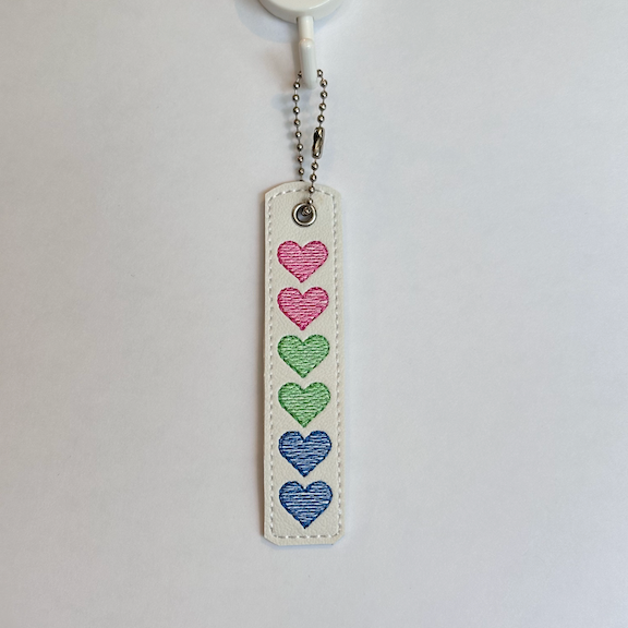 Polysexual Hearts Key Chain - Medium