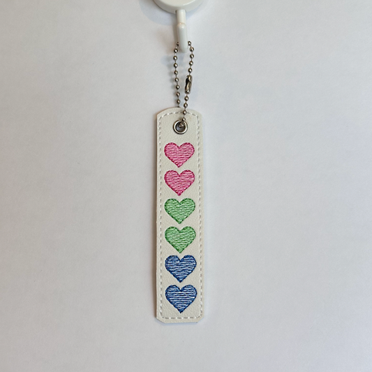 Polysexual Hearts Key Chain - Medium