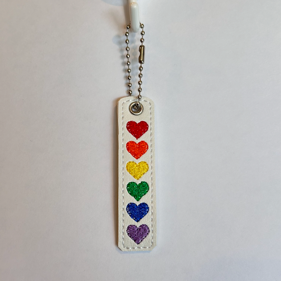 Rainbow Hearts Keychain - Small