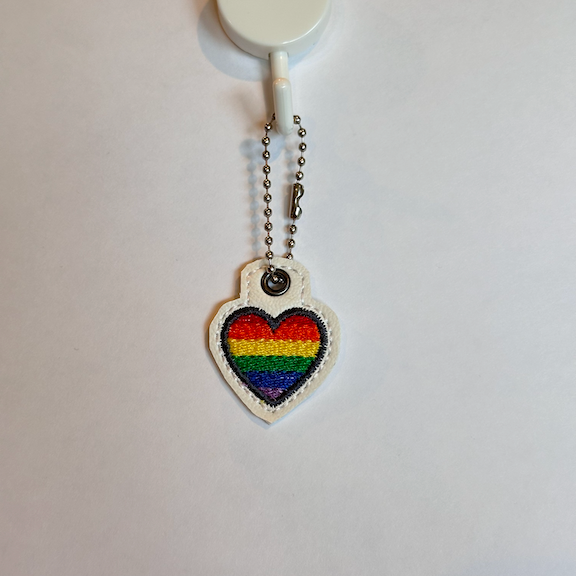 Rainbow Heart Key Chain