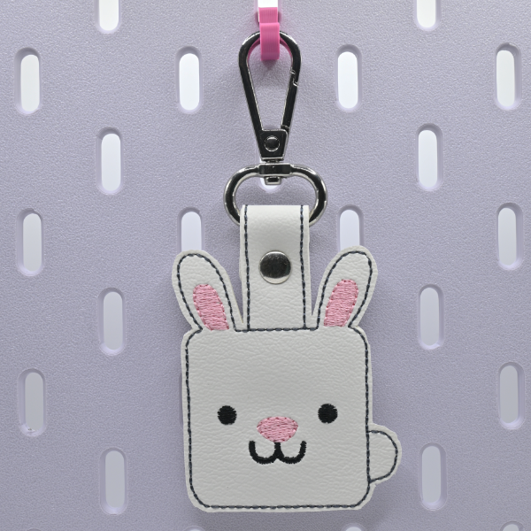 "Squarimal" Rabbit Key Fob