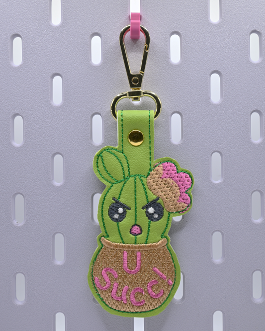 Snarky Cactus Key Fob