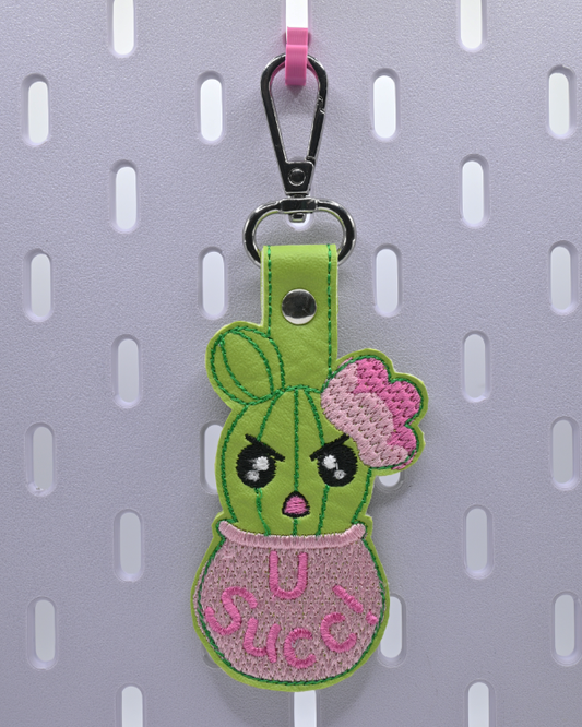 Snarky Cactus Key Fob